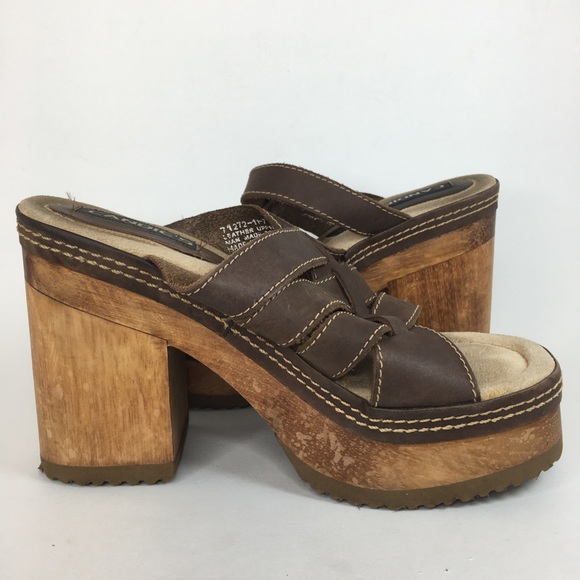 candies wooden platform shoes